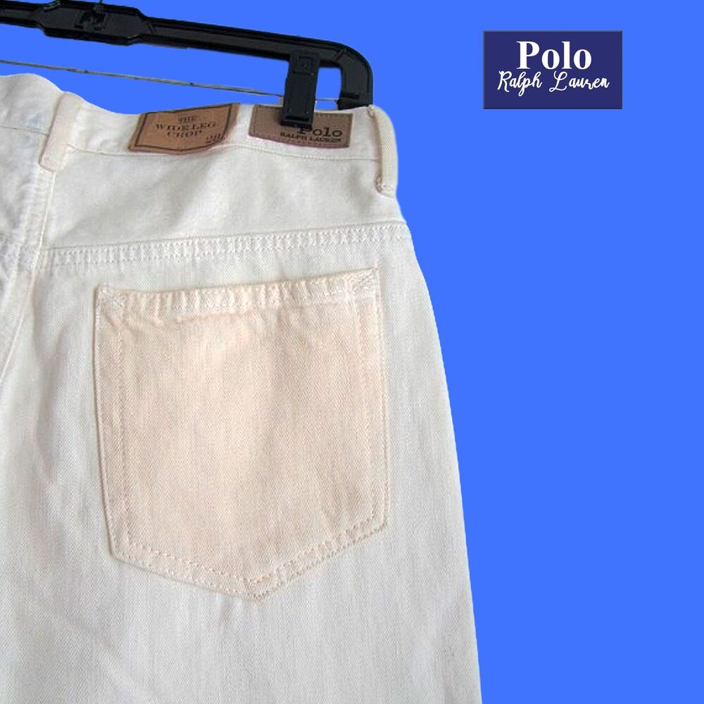 POLO Ralph Lauren NEW Big Pockets High Rise Crop Wide Leg Jean 28 - Picture 9 of 12